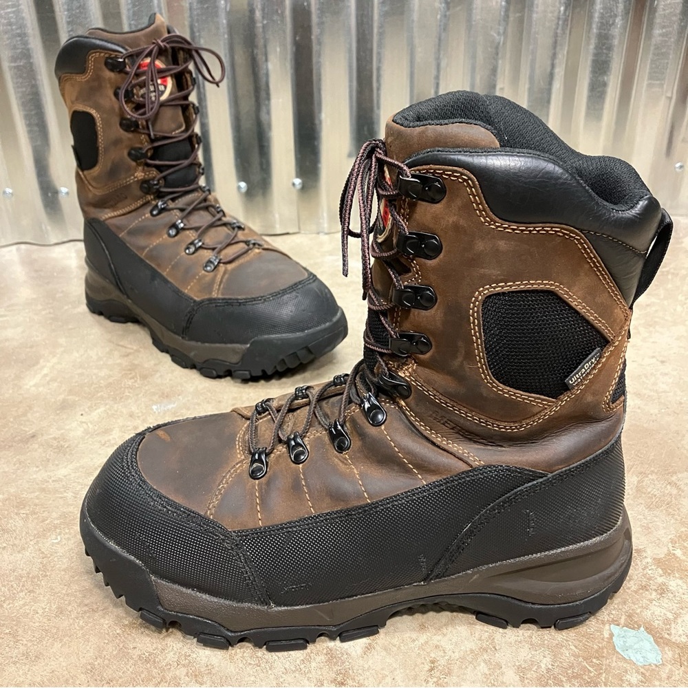 Red Wing Work Boots Mens 8 D Irish Setter Steel Toe Mid Calf 2413-11 Brown Black